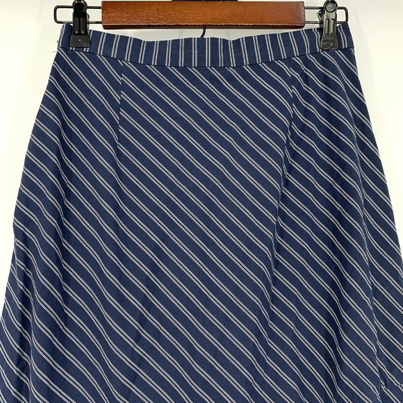 Joie Skirt Womens Size 4 Yenene Blue White Stripe Tiered Ruffle Asymmetrical Hem - Picture 9 of 10